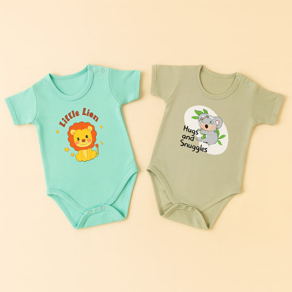 Baby Hoodz 2-Piece Green Rompers Combo – Best Deal