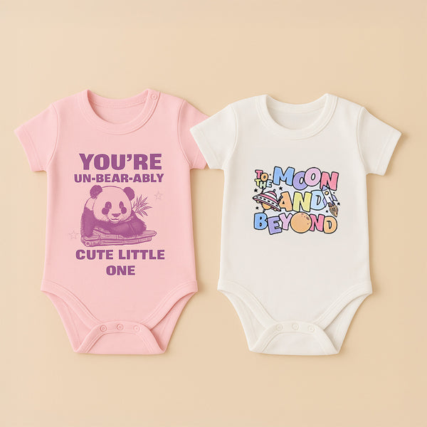 Baby Hoodz 2-Piece Pink White Rompers Combo – Best Deal