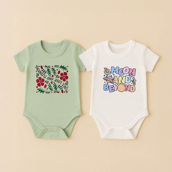 Baby Hoodz 2-Piece Green White Rompers Combo – Best Deal