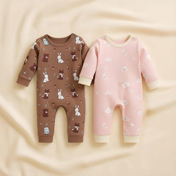 Baby Hoodz 2-Piece Brown Pink Bodysuit Combo – Best Deal