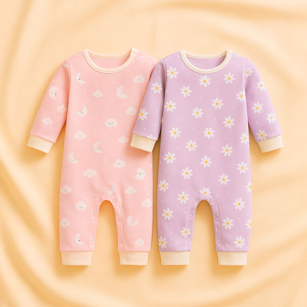 Baby Hoodz 2-Piece Pink Lavender Bodysuit Combo – Best Deal