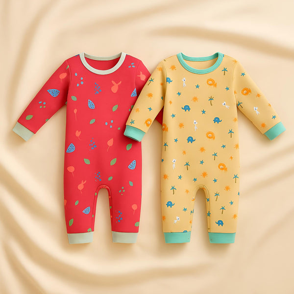 Baby Hoodz 2-Piece Red Yellow Bodysuit Combo – Best Deal