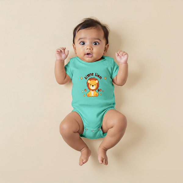 Baby Clothes - Cotton T-Shirt / Romper - Sea Green Color