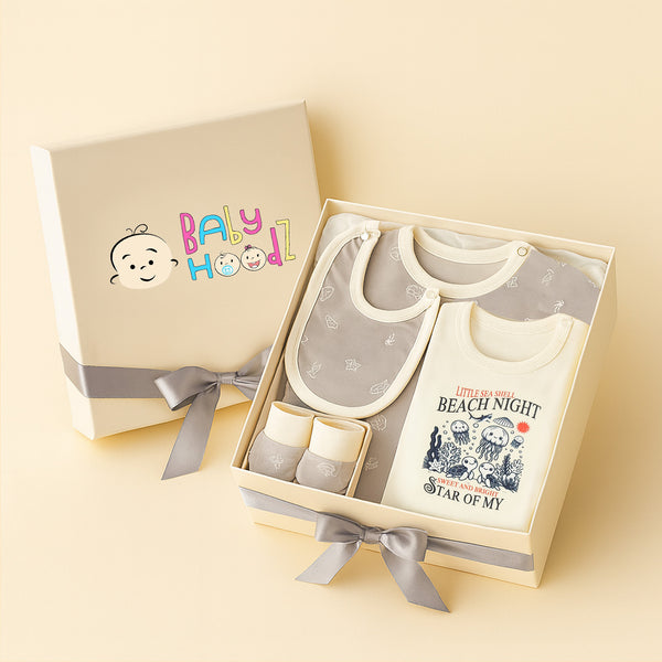 Baby Clothes - Newborn Gift Set - Grey Color