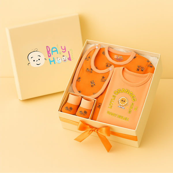 Baby Clothes - Newborn Gift Set - Orange Color