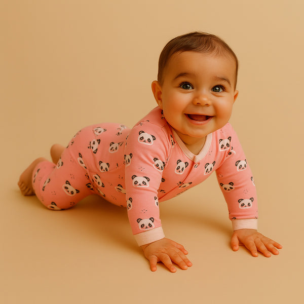 Baby Clothes - Cotton Bodysuit - Pink Color