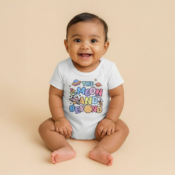 Baby Clothes - Cotton T-Shirt / Romper - Half White Color