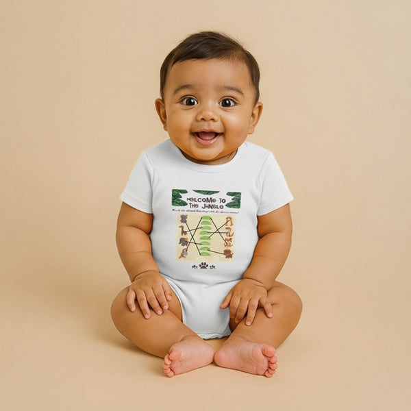 Baby Clothes - Cotton T-Shirt / Romper - White Color