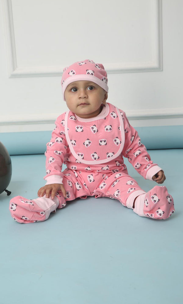 Baby Clothes - Cotton Bodysuit - Pink Color